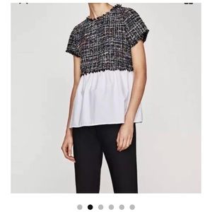 Zara Tweed Top